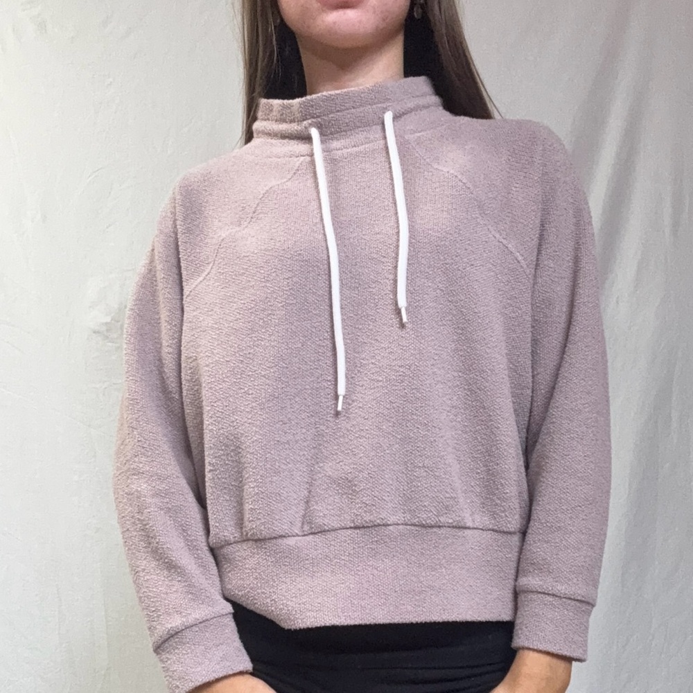 Cozy Mock Neck Pullover Sweater - Dusty Mauve